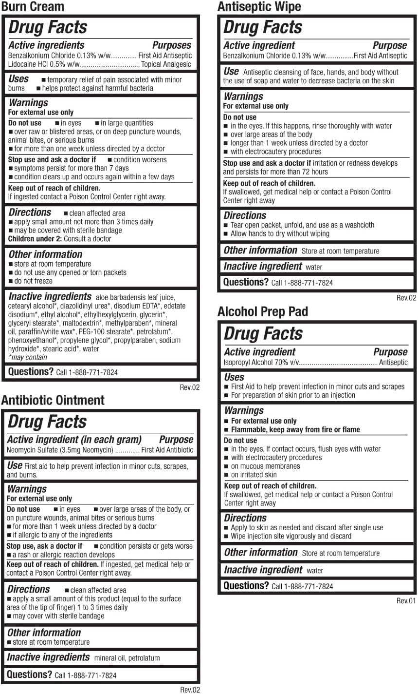 Be Smart Get Prepared OSHA/ANSI First Aid Kit - 10 Person, 100 Pieces - Designed for Home, Business, School, Industrial, and Restaurants - Compact & Portable - Image 9