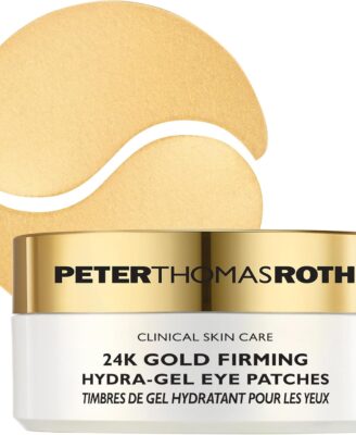 Peter Thomas Roth | 24K Gold Firming Hydra-Gel Eye Patches | Gold-Infused Eye Mask Patches for Fine Lines, Crow's Feet and Dark Circles